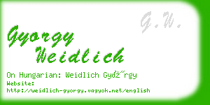 gyorgy weidlich business card